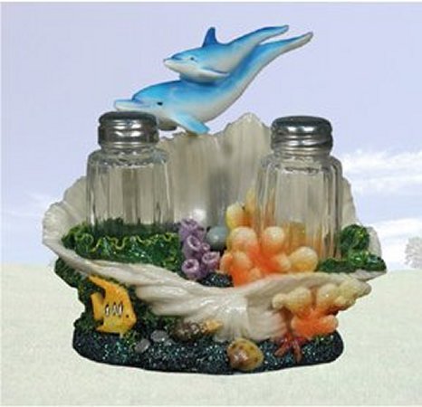 DOLD26348 Sea Savor Dolphin Salt & Pepper Shaker Set